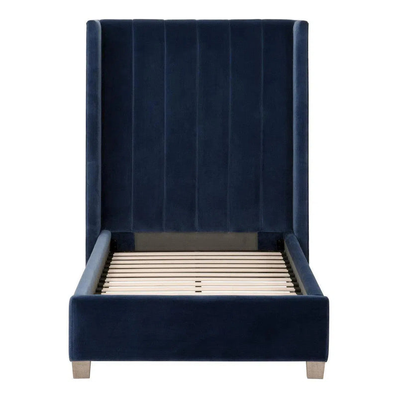 Chandler Blue Velvet Bed Frame Beds LOOMLAN By Essentials For Living