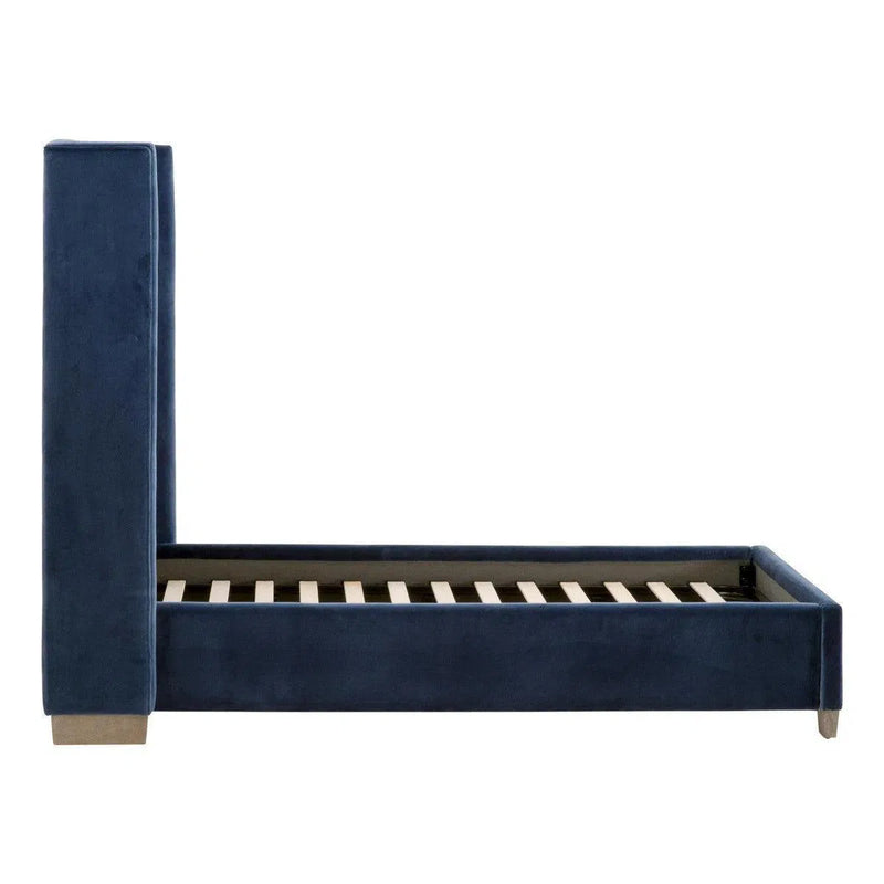 Chandler Blue Velvet Bed Frame Beds LOOMLAN By Essentials For Living