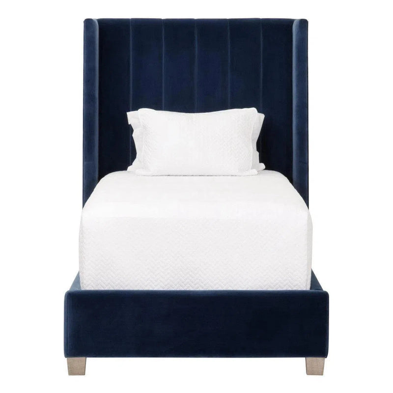 Chandler Blue Velvet Bed Frame Beds LOOMLAN By Essentials For Living