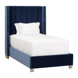 Chandler Blue Velvet Bed Frame Beds LOOMLAN By Essentials For Living