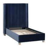 Chandler Blue Velvet Bed Frame Beds LOOMLAN By Essentials For Living