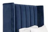 Chandler Blue Velvet Bed Frame Beds LOOMLAN By Essentials For Living