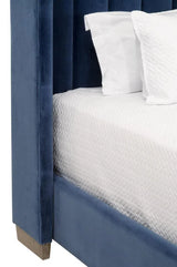 Chandler Blue Velvet Bed Frame Beds LOOMLAN By Essentials For Living