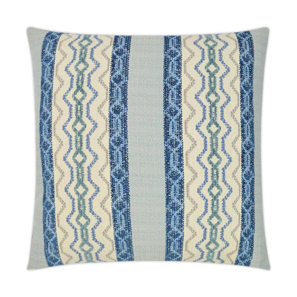 Chandler Waterfall Blue Throw Pillow With Insert Throw Pillows LOOMLAN By D.V. Kap