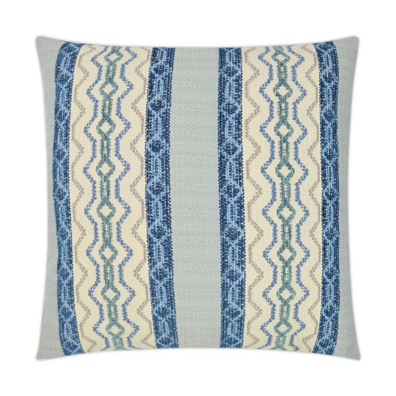 Chandler Waterfall Blue Throw Pillow With Insert Throw Pillows LOOMLAN By D.V. Kap