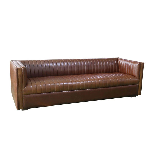 Channel Sofa - Camel Brown Sofas & Loveseats LOOMLAN By LH Imports