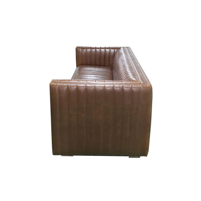 Channel Sofa - Camel Brown Sofas & Loveseats LOOMLAN By LH Imports