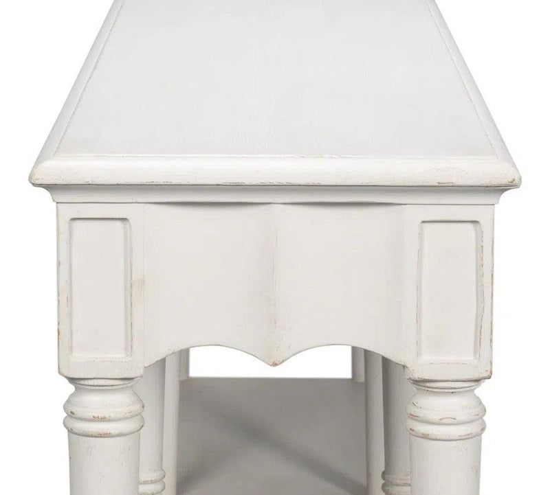 Chantal Console Table With Drawers and Storage in Antique White Console Tables LOOMLAN By Sarreid