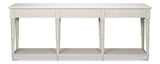 Chantal Console Table With Drawers and Storage in Antique White Console Tables LOOMLAN By Sarreid