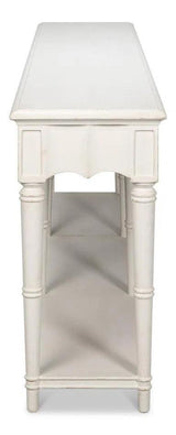 Chantal Console Table With Drawers and Storage in Antique White Console Tables LOOMLAN By Sarreid