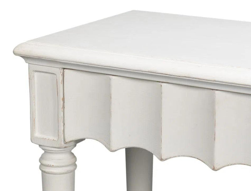 Chantal Console Table With Drawers and Storage in Antique White Console Tables LOOMLAN By Sarreid