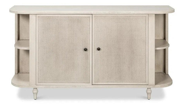 Charity Tulip Wood Ivory Sideboard Sideboards LOOMLAN By Sarreid