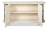 Charity Tulip Wood Ivory Sideboard Sideboards LOOMLAN By Sarreid