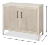 Charity Tulip Wood Ivory Two Door Sideboard Sideboards LOOMLAN By Sarreid