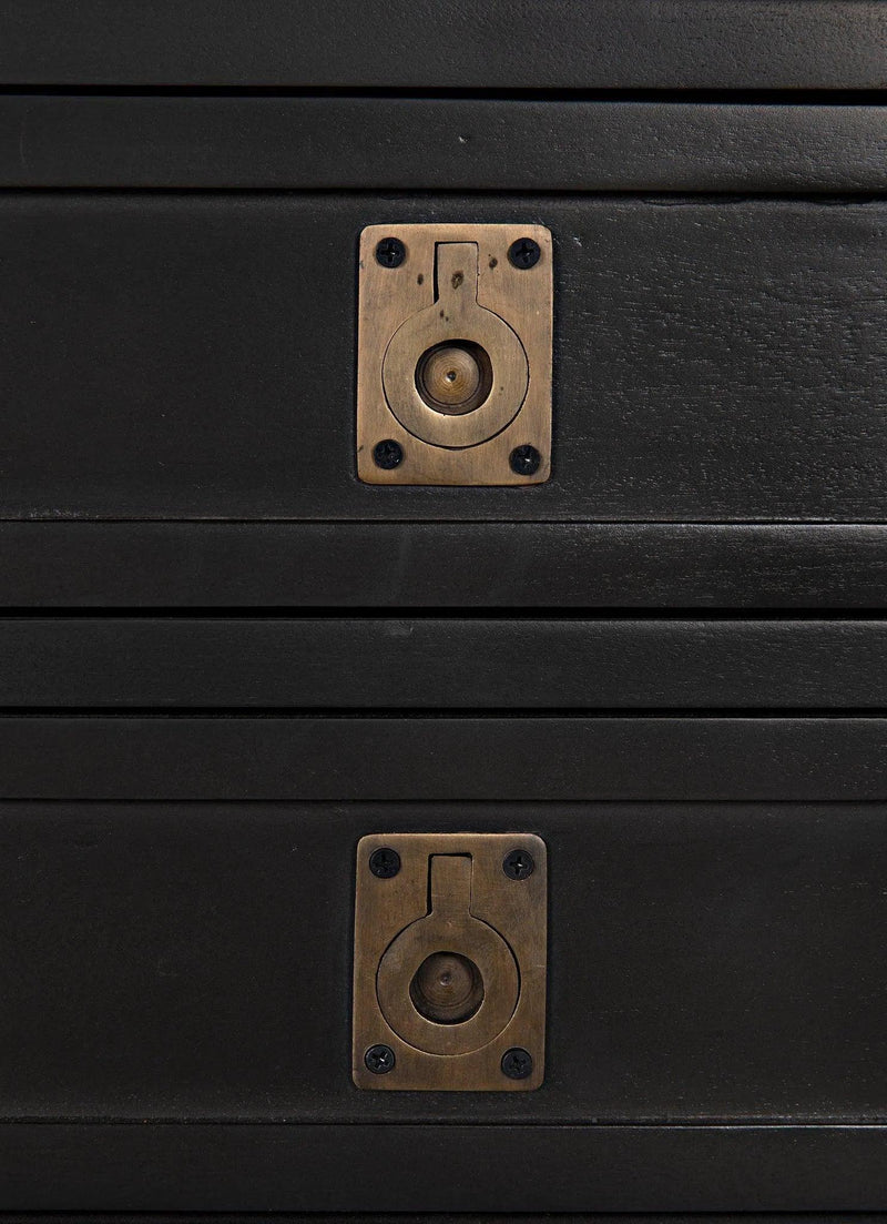 Charles Wood and Brass Black Chest Chests LOOMLAN By Noir