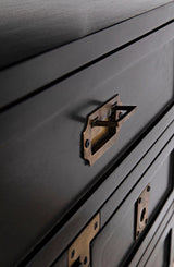 Charles Wood and Brass Black Chest Chests LOOMLAN By Noir