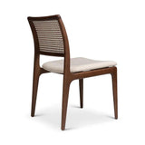 Charlotte Boucle Upholstered Cane Armless Side Chair Dining Chairs LOOMLAN By Urbia