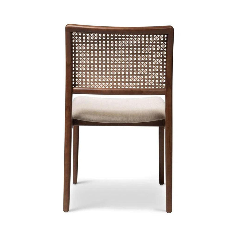 Charlotte Boucle Upholstered Cane Armless Side Chair Dining Chairs LOOMLAN By Urbia