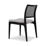 Charlotte Boucle Upholstered Cane Armless Side Chair Dining Chairs LOOMLAN By Urbia