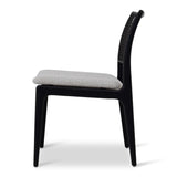 Charlotte Boucle Upholstered Cane Armless Side Chair Dining Chairs LOOMLAN By Urbia