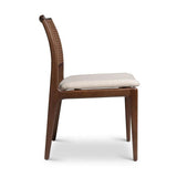 Charlotte Boucle Upholstered Cane Armless Side Chair Dining Chairs LOOMLAN By Urbia