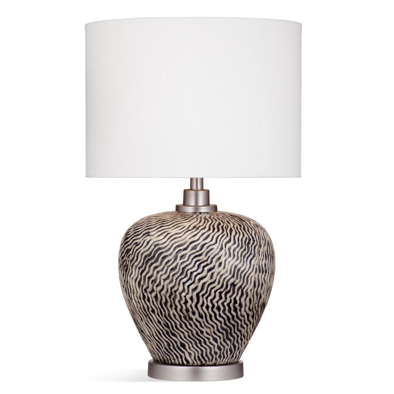 Charlottee Raised Ceramic Multicolor Table Lamp Table Lamps LOOMLAN By Bassett Mirror