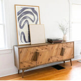 Charlton Mid-Century Modern Oak Wood Sideboard Sideboards LOOMLAN By Moe's Home