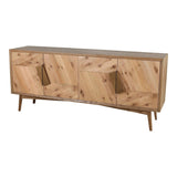 Charlton Mid-Century Modern Oak Wood Sideboard Sideboards LOOMLAN By Moe's Home