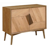 Charlton Natural Solid Oak and Iron Cabinet Accent Cabinets LOOMLAN By Moe's Home