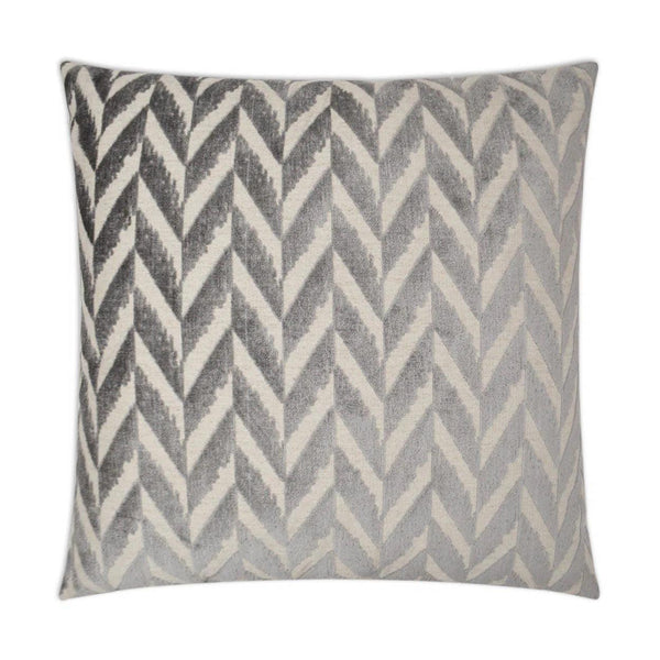 Charming Zinc Grey Throw Pillow With Insert Throw Pillows LOOMLAN By D.V. Kap