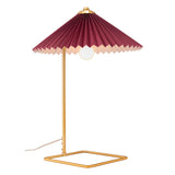 Charo Table Lamp Red & Gold Table Lamps LOOMLAN By Zuo Modern