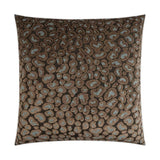 Cheetah Moonshadow Chocolate Brown Throw Pillow With Insert Throw Pillows LOOMLAN By D.V. Kap