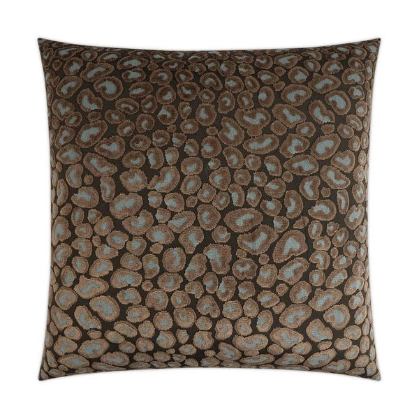 Cheetah Moonshadow Chocolate Brown Throw Pillow With Insert Throw Pillows LOOMLAN By D.V. Kap