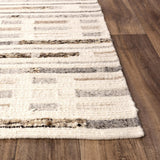 Chef Stripe Silver Area Rugs For Living Room Area Rugs LOOMLAN By LOOMLAN