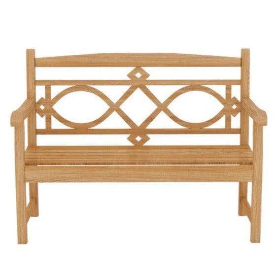 Chelsea 2-Person Teak Outdoor Bench Outdoor Benches LOOMLAN By HiTeak