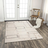 Chem Geometric Ivory Area Rugs For Living Room Area Rugs LOOMLAN By LOOMLAN