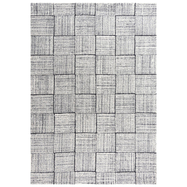Ches Geometric Charcoal Area Rugs For Living Room Area Rugs LOOMLAN By LOOMLAN