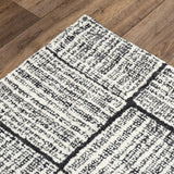 Ches Geometric Charcoal Area Rugs For Living Room Area Rugs LOOMLAN By LOOMLAN