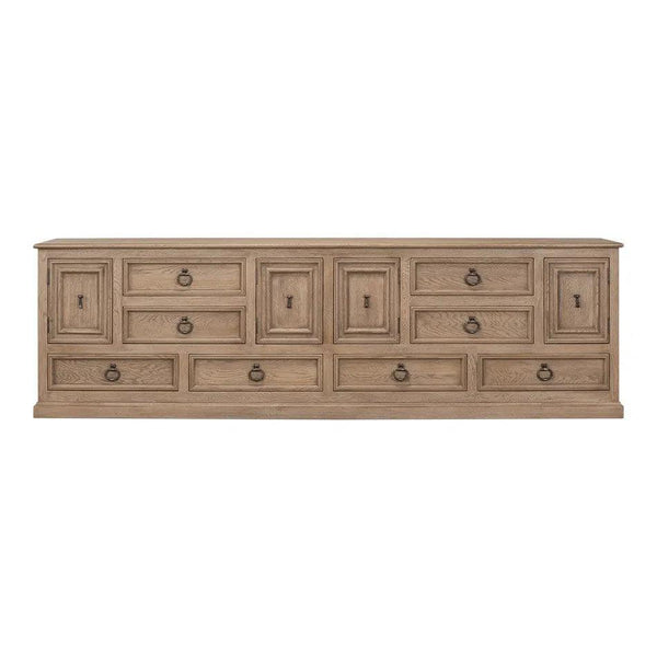 Chester Equestrian Credenza Cabinet for Living Room Extra Large Sideboards LOOMLAN By Sarreid