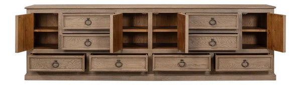 Chester Equestrian Credenza Cabinet for Living Room Extra Large Sideboards LOOMLAN By Sarreid