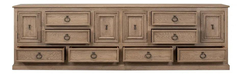 Chester Equestrian Credenza Cabinet for Living Room Extra Large Sideboards LOOMLAN By Sarreid