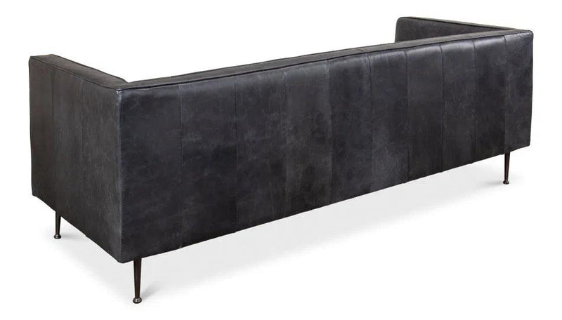 Chesterfield Lexington Sofa Nottinghill Grey Leather Sofas & Loveseats LOOMLAN By Sarreid