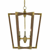 Chestnut Brass Bastian Medium Lantern Lanterns LOOMLAN By Currey & Co