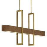 Chestnut Brass Sugar White Tonbridge Linear Chandelier Chandeliers LOOMLAN By Currey & Co