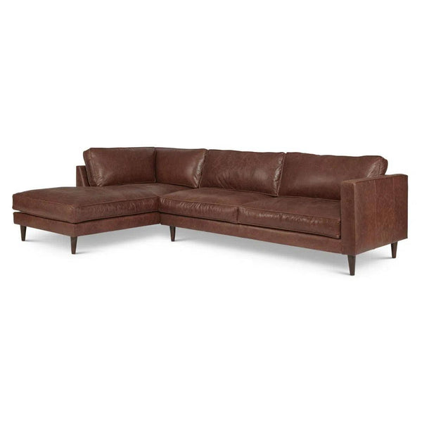 Cheviot Leather Right Arm Sectional with Chaise Sectionals LOOMLAN By One For Victory