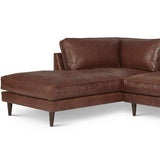 Cheviot Leather Right Arm Sectional with Chaise Sectionals LOOMLAN By One For Victory