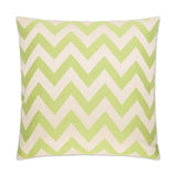 Chevron Chic Green Throw Pillow With Insert Throw Pillows LOOMLAN By D.V. Kap