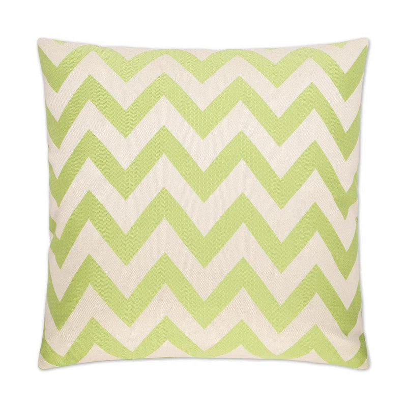 Chevron Chic Green Throw Pillow With Insert Throw Pillows LOOMLAN By D.V. Kap