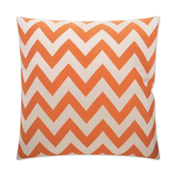 Chevron Chic Orange Throw Pillow With Insert Throw Pillows LOOMLAN By D.V. Kap