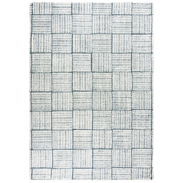 Chey Geometric Blue Area Rugs For Living Room Area Rugs LOOMLAN By LOOMLAN
